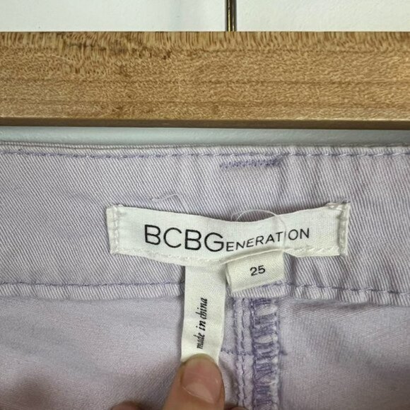 BCBGeneration Cotton Blend Lilac Breeze Light Purple Skinny Jeans - Size 25 - Picture 4 of 11